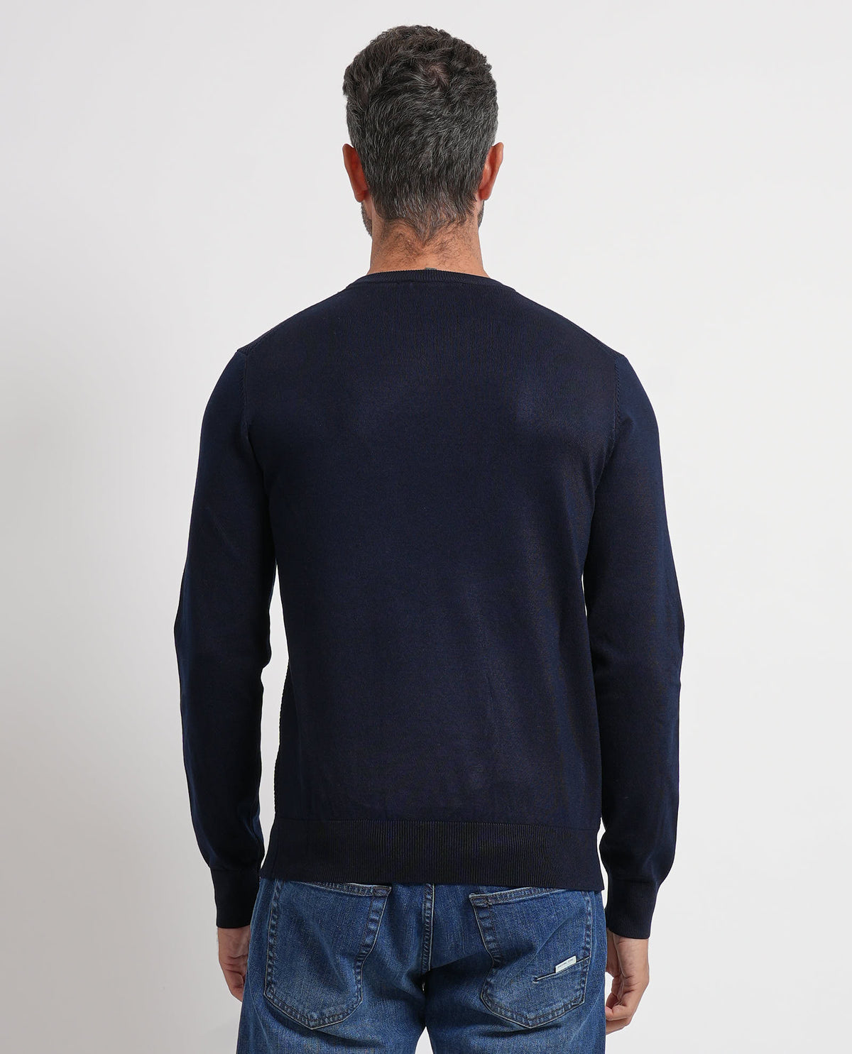 Maglione uomo Settemezzo a microlavorazione intrecciata 