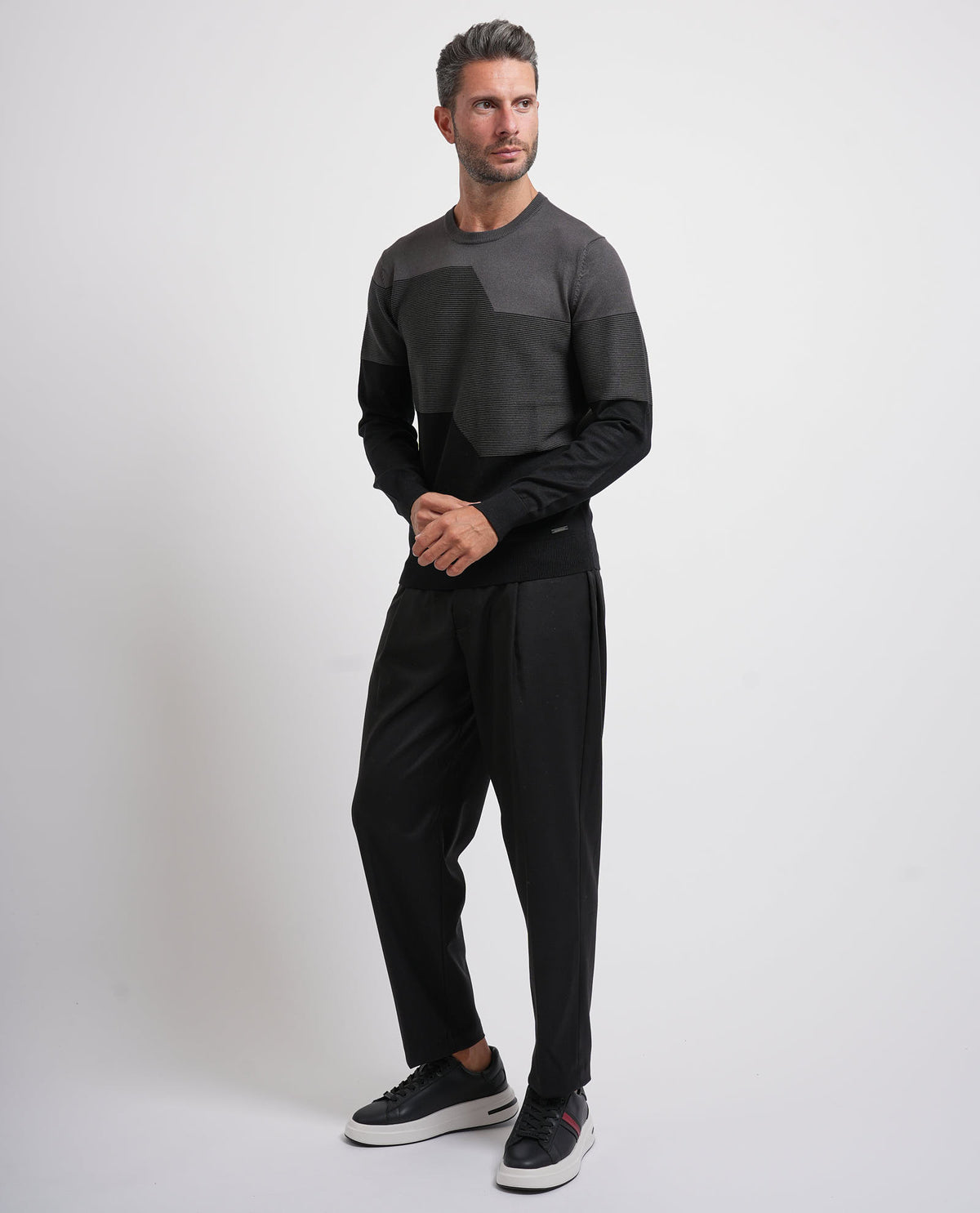 Maglione uomo Settemezzo color block 