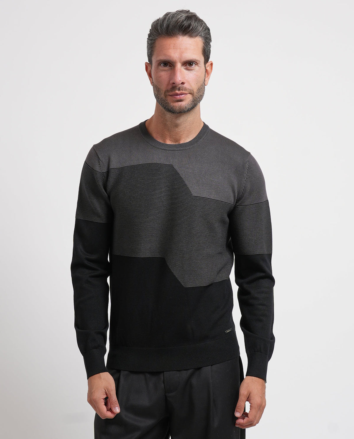 Maglione uomo Settemezzo color block 