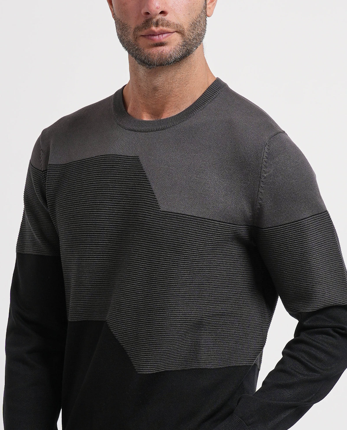 Maglione uomo Settemezzo color block 