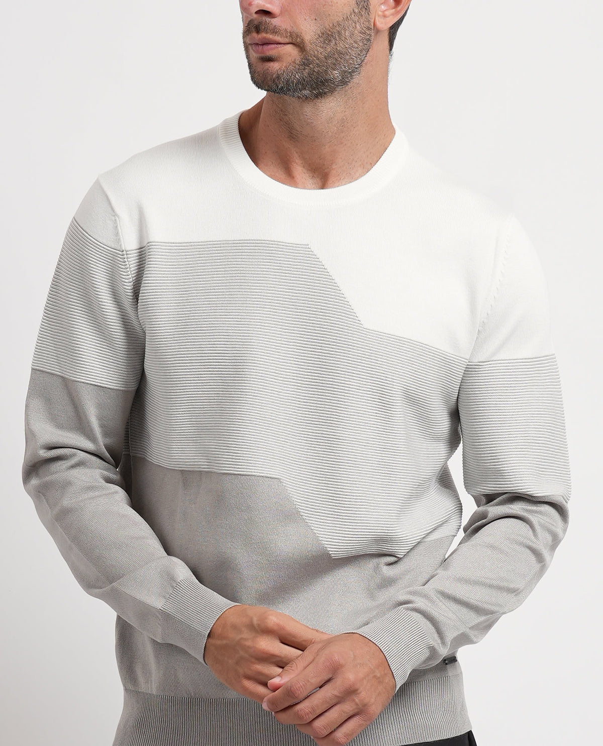 Maglione uomo Settemezzo color block 