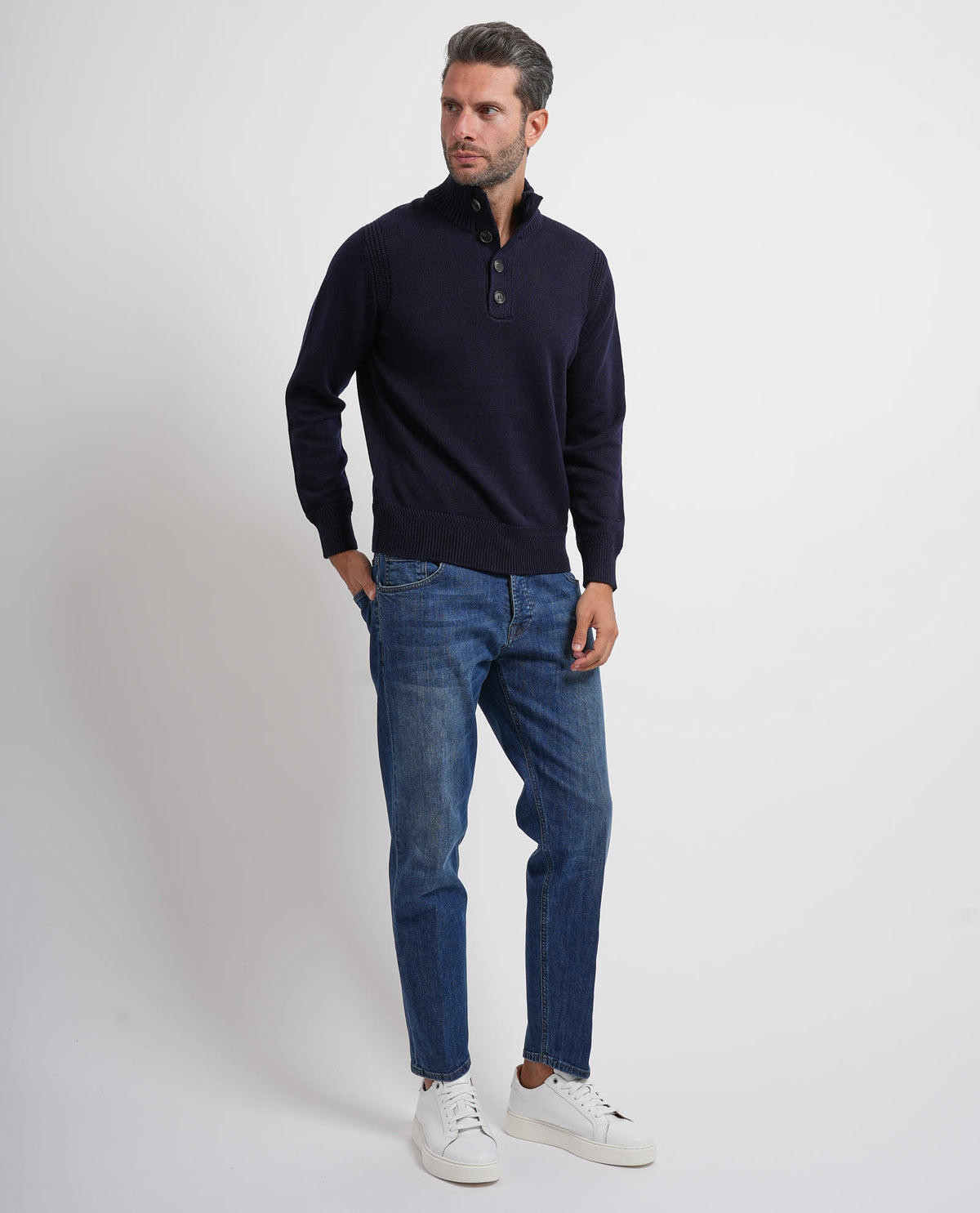 Maglione uomo Settemezzo con bottoni 