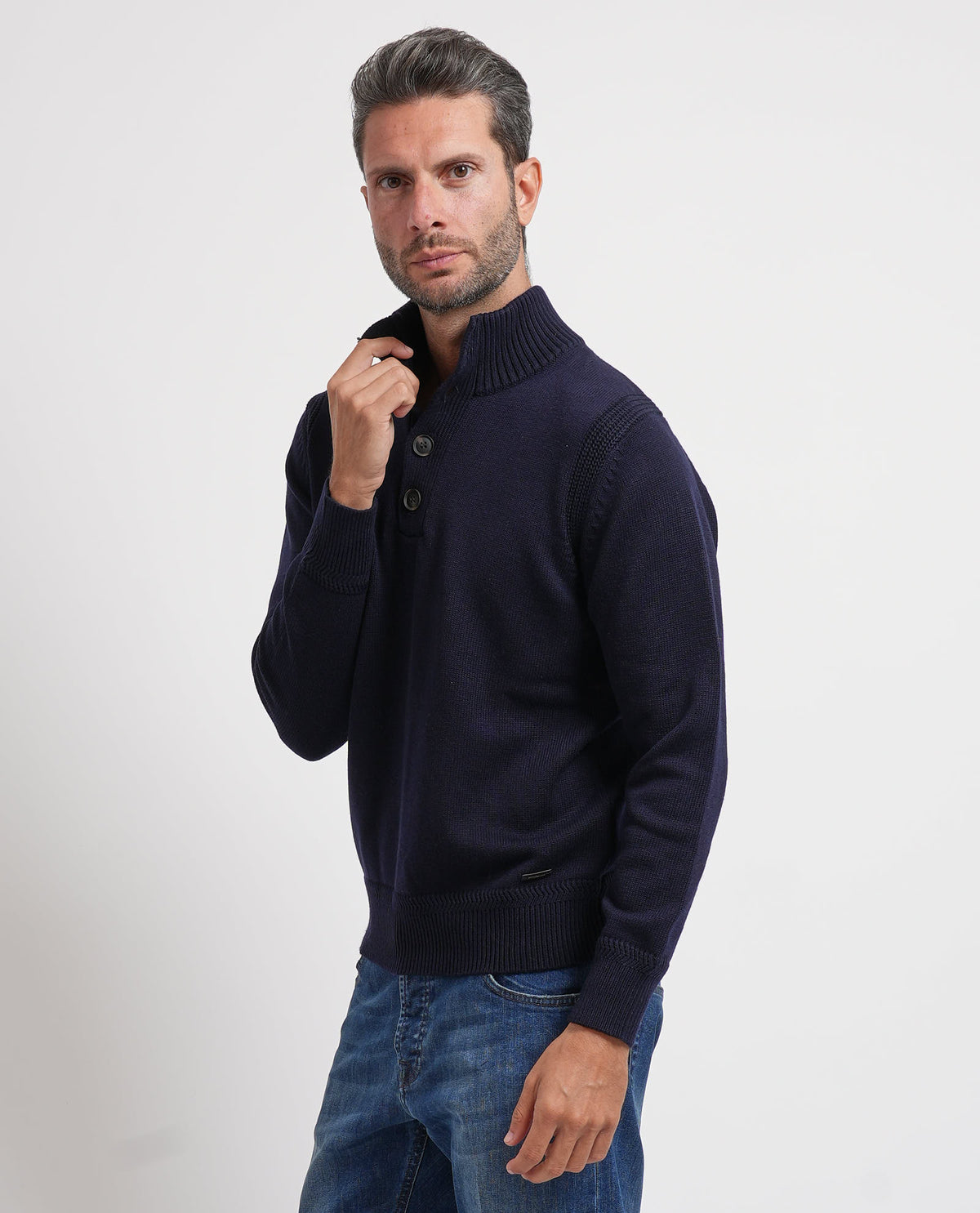 Maglione uomo Settemezzo con bottoni 