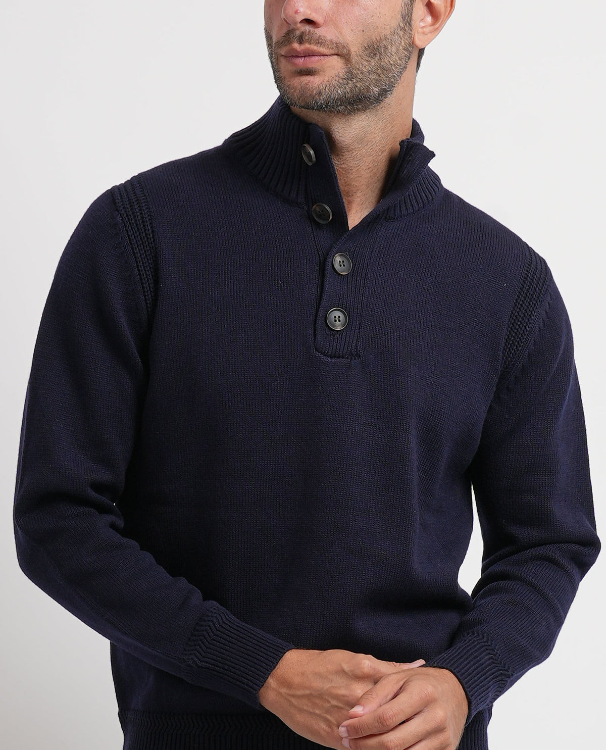 Maglione uomo Settemezzo con bottoni 
