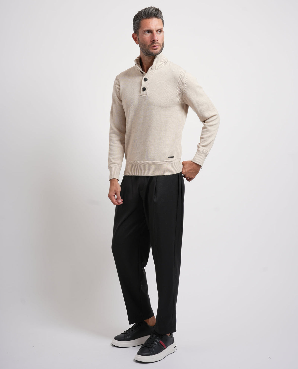 Maglione uomo Settemezzo con bottoni 