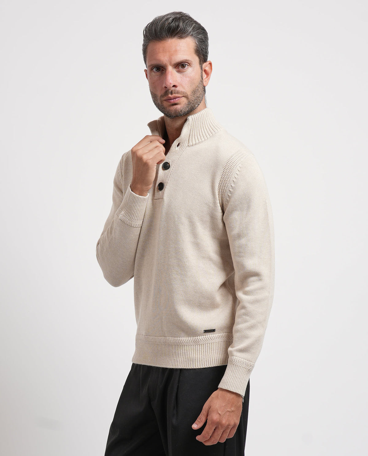 Maglione uomo Settemezzo con bottoni 
