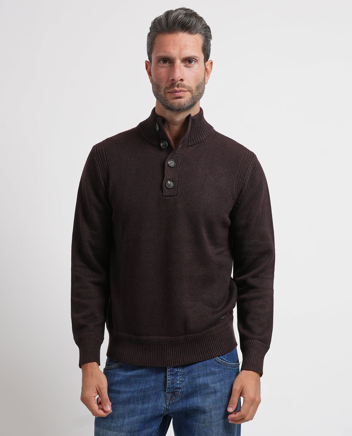 Maglione uomo Settemezzo con bottoni 