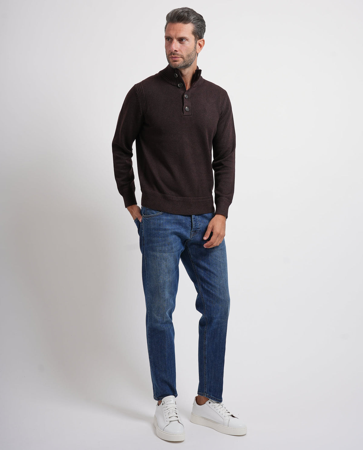 Maglione uomo Settemezzo con bottoni 