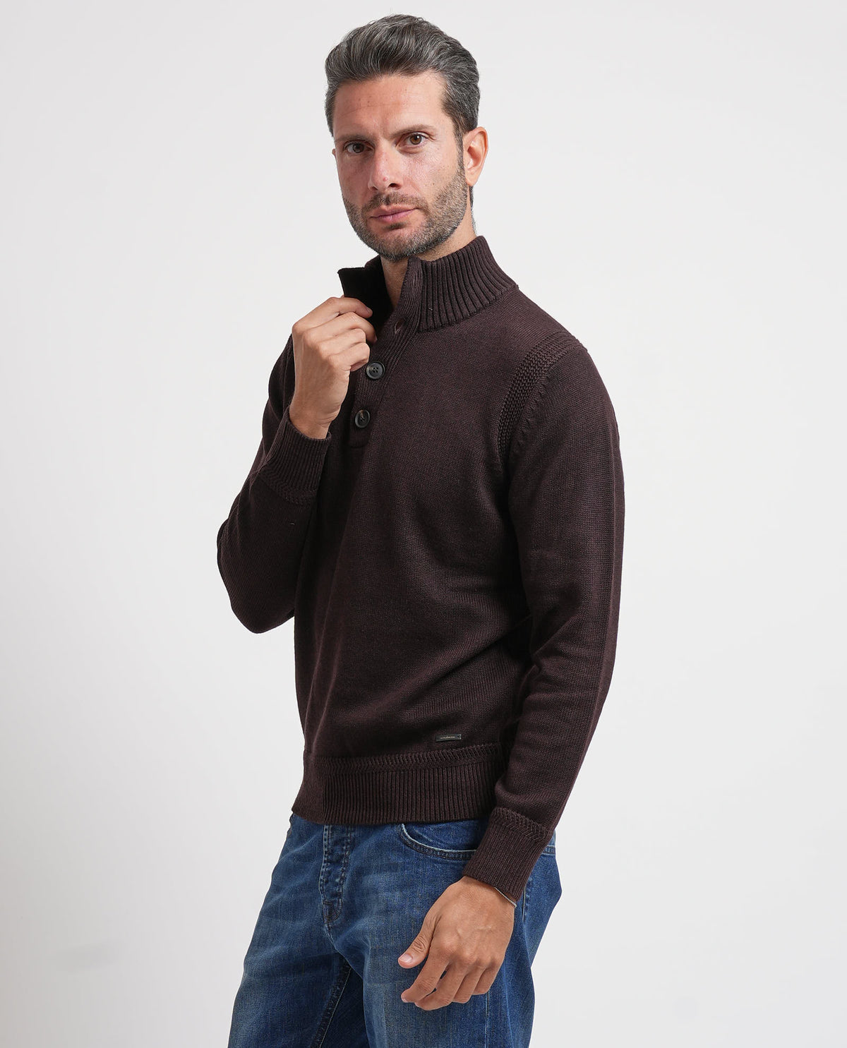 Maglione uomo Settemezzo con bottoni 