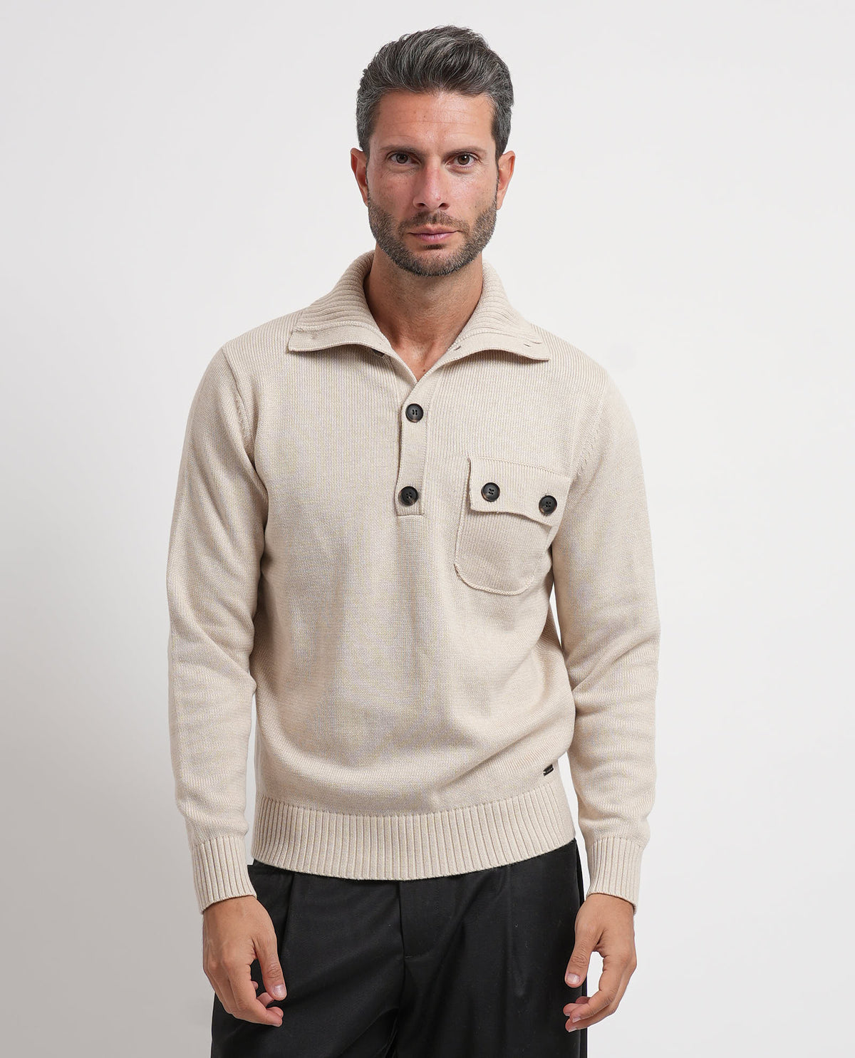 Maglia uomo Settemezzo con taschino e bottoni 