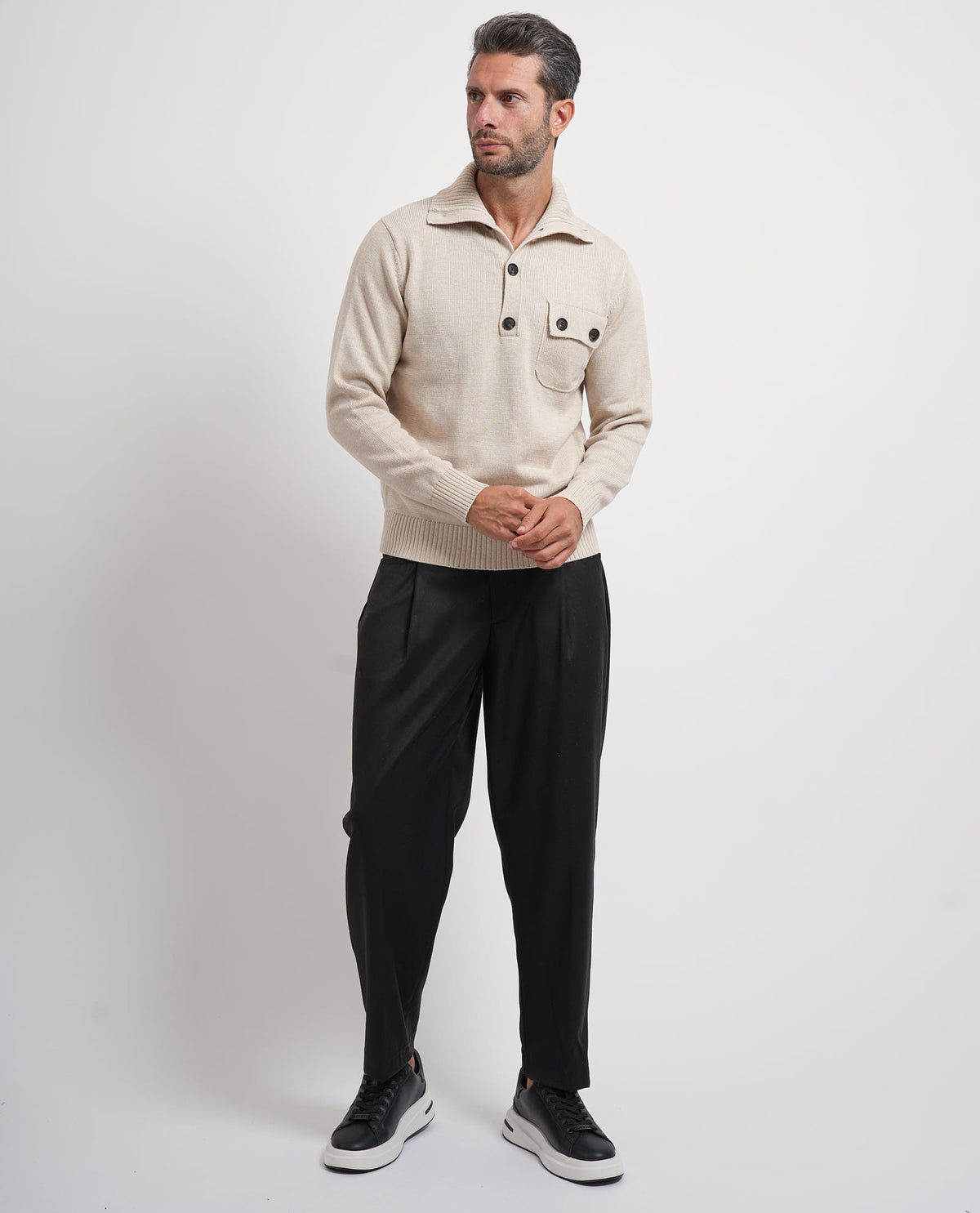 Maglia uomo Settemezzo con taschino e bottoni 