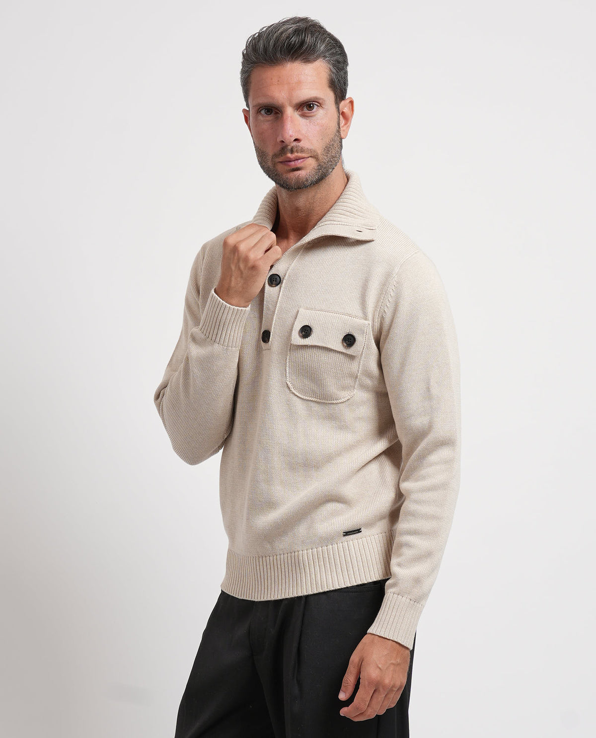 Maglia uomo Settemezzo con taschino e bottoni 