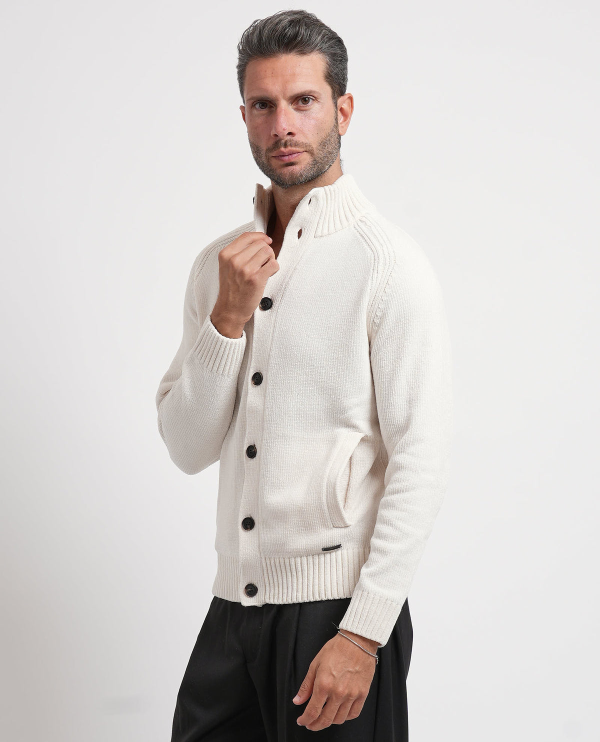 Cardigan uomo Settemezzo con bottoni 