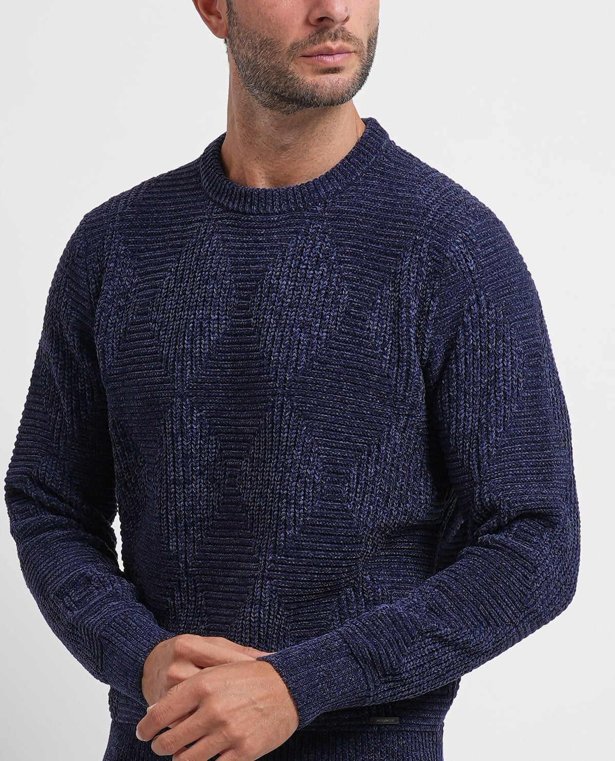 Maglione uomo Settemezzo fantasia geometrica 