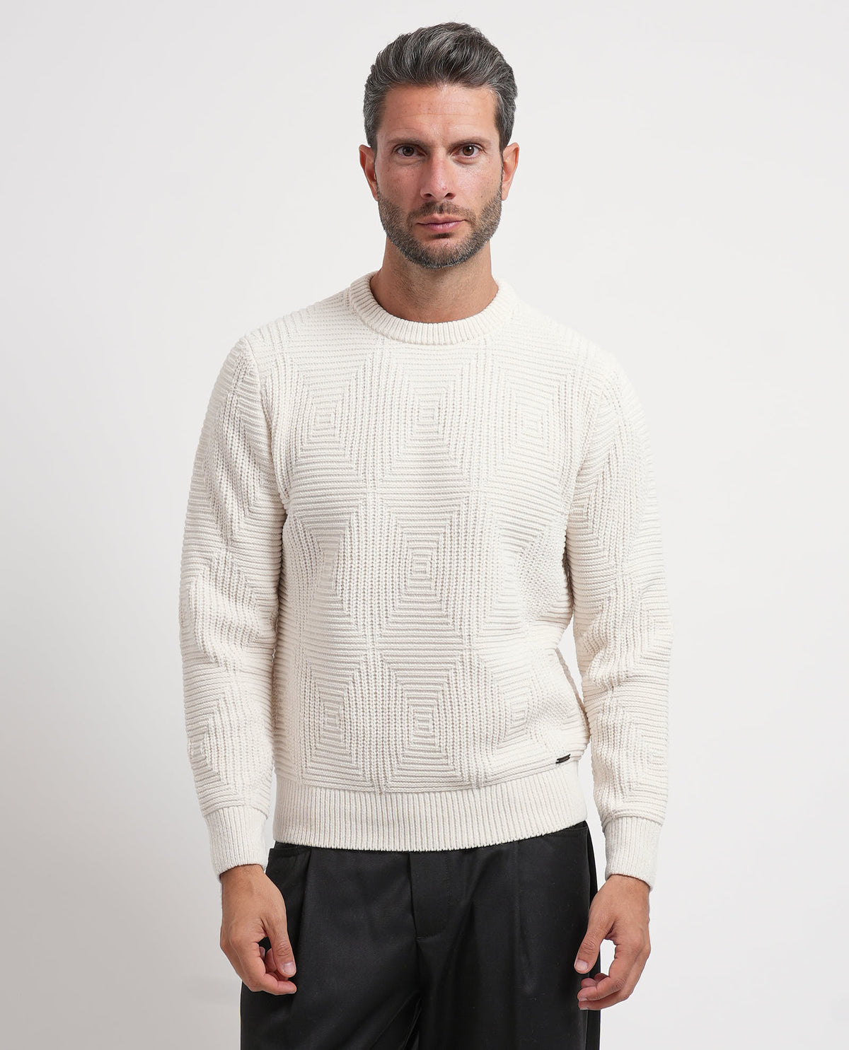 Maglione uomo Settemezzo fantasia geometrica 