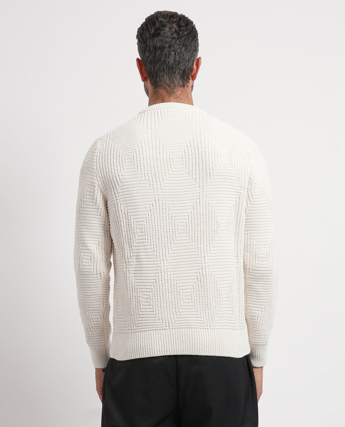 Maglione uomo Settemezzo fantasia geometrica 