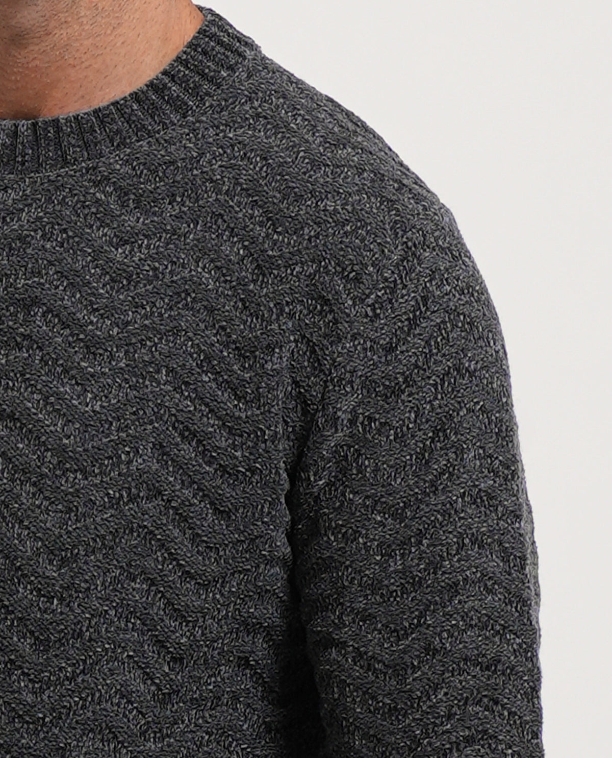 Maglione uomo Settemezzo con orli a costine 