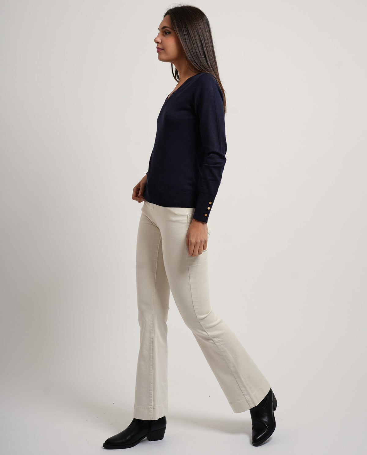 Maglia donna SetteMezzo con scollo a V 
