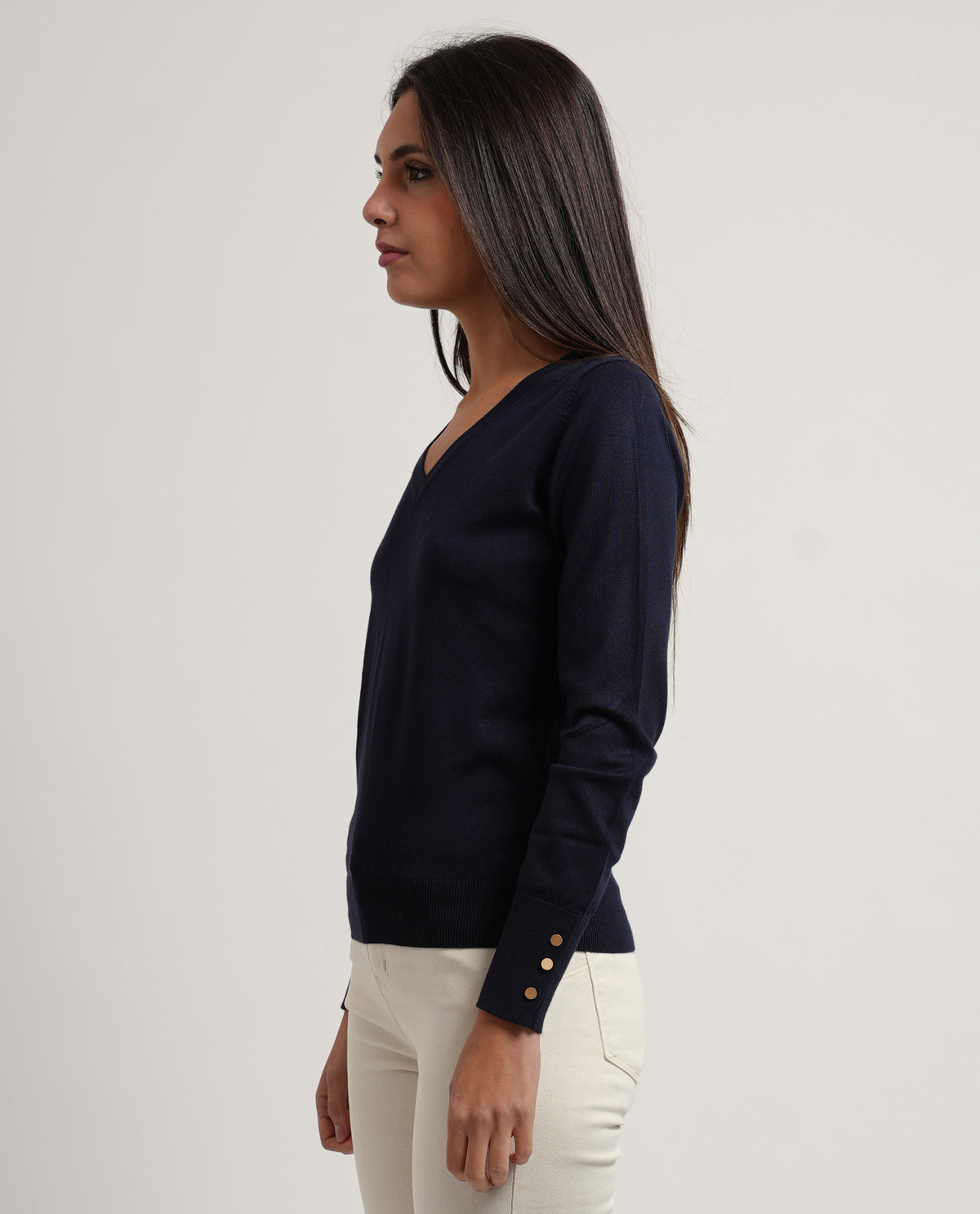 Maglia donna SetteMezzo con scollo a V 