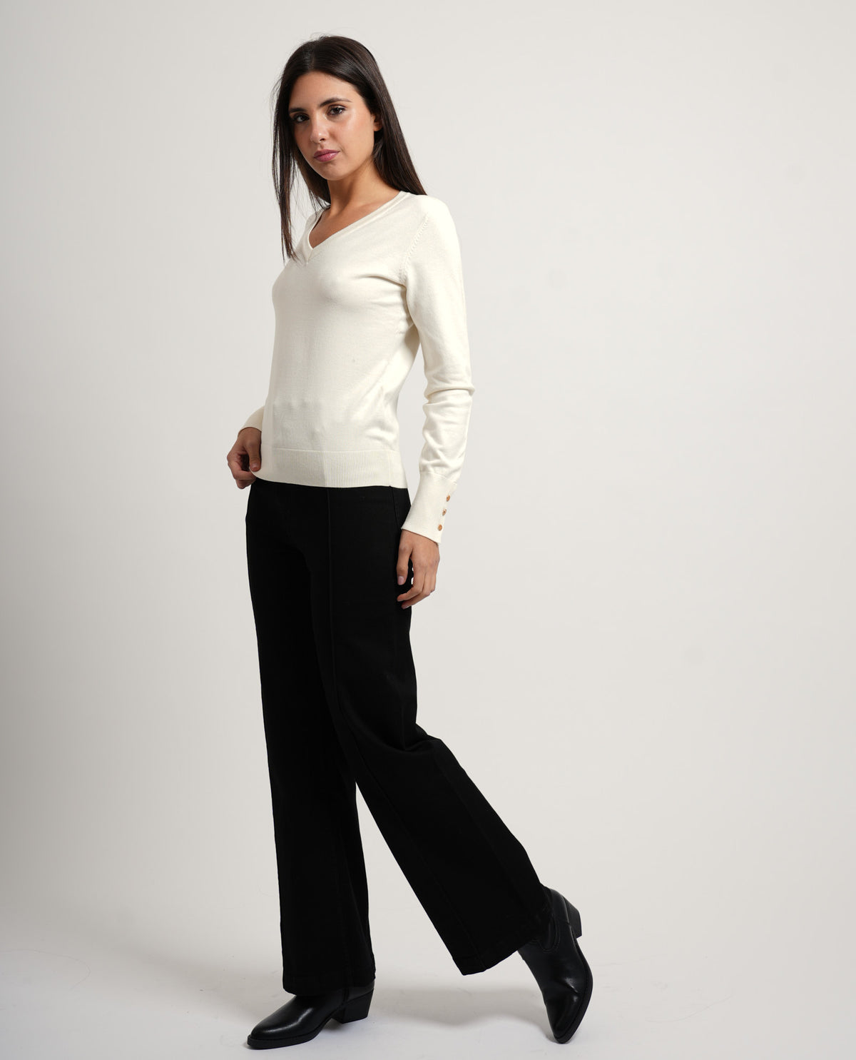 Maglia donna SetteMezzo con scollo a V 