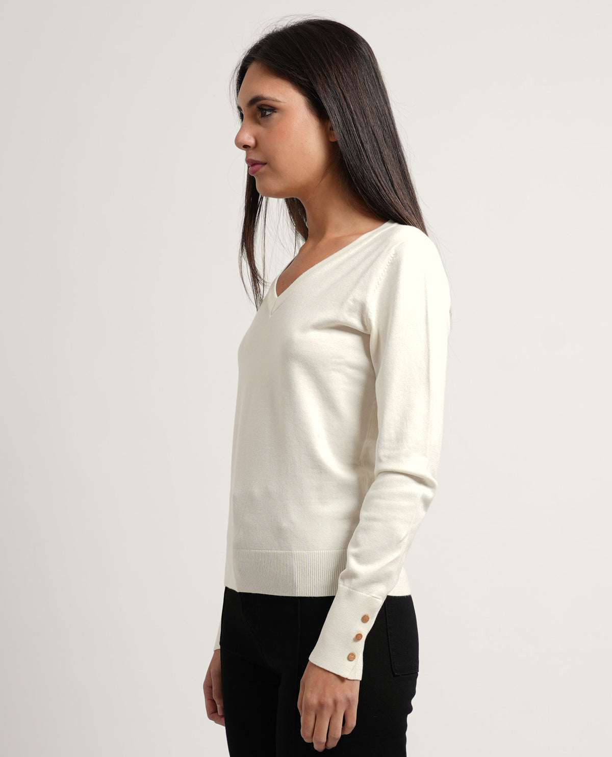 Maglia donna SetteMezzo con scollo a V 