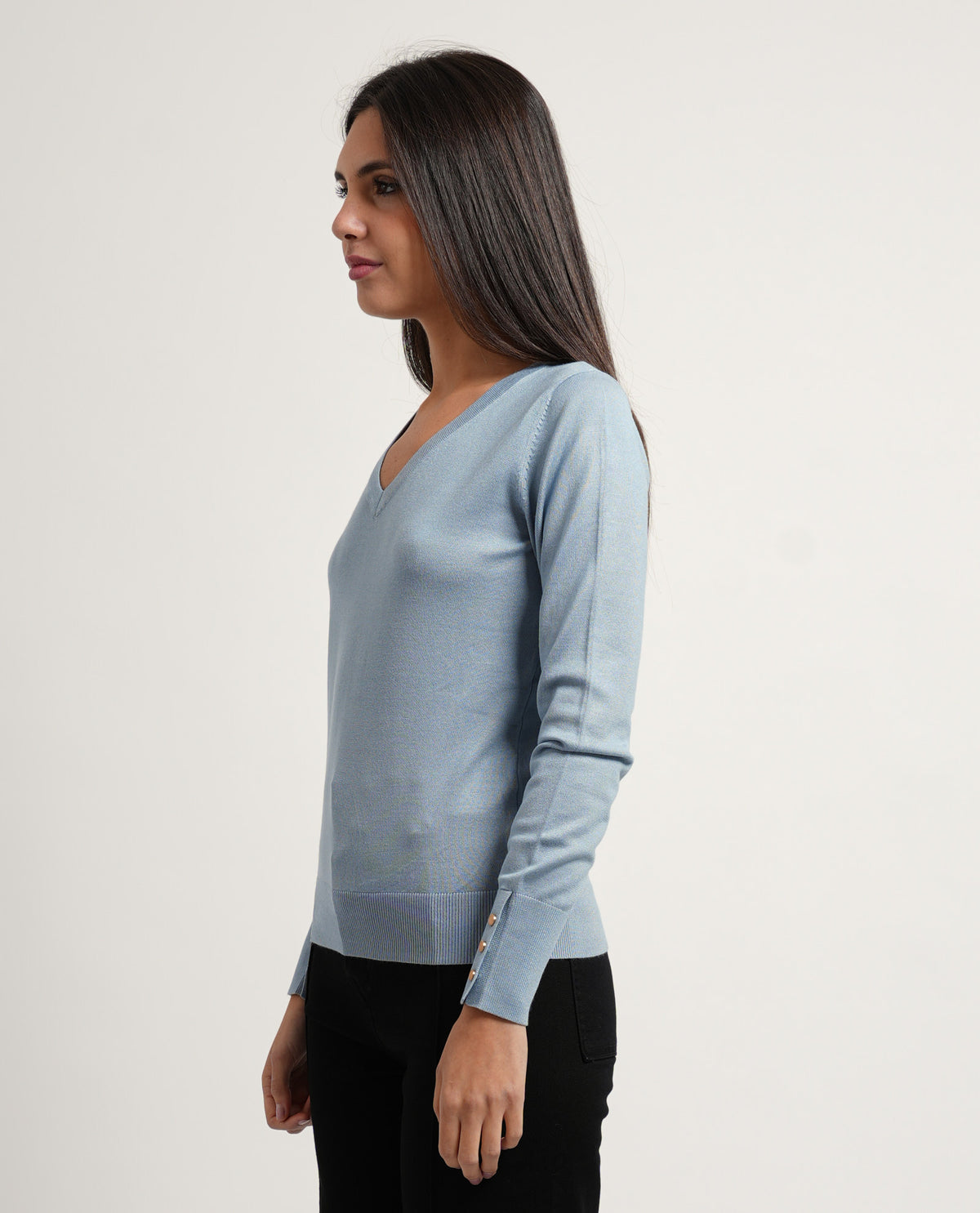 Maglia donna SetteMezzo con scollo a V 