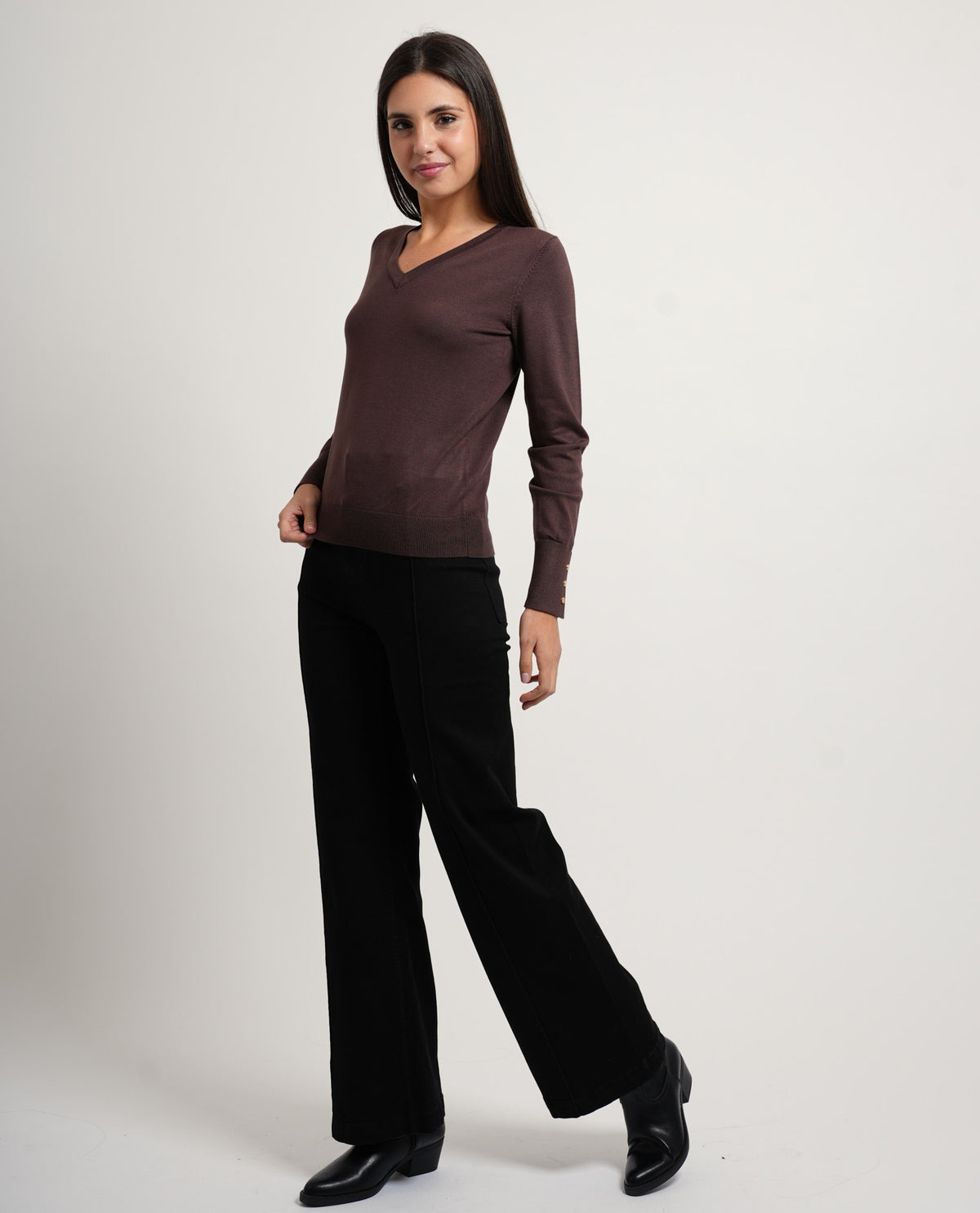 Maglia donna SetteMezzo con scollo a V 