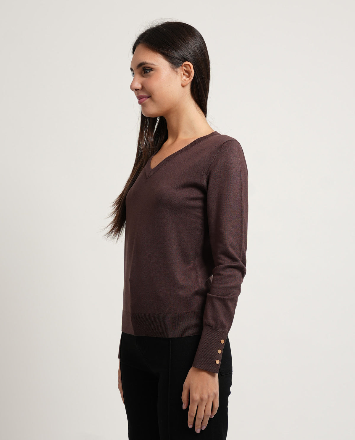 Maglia donna SetteMezzo con scollo a V 