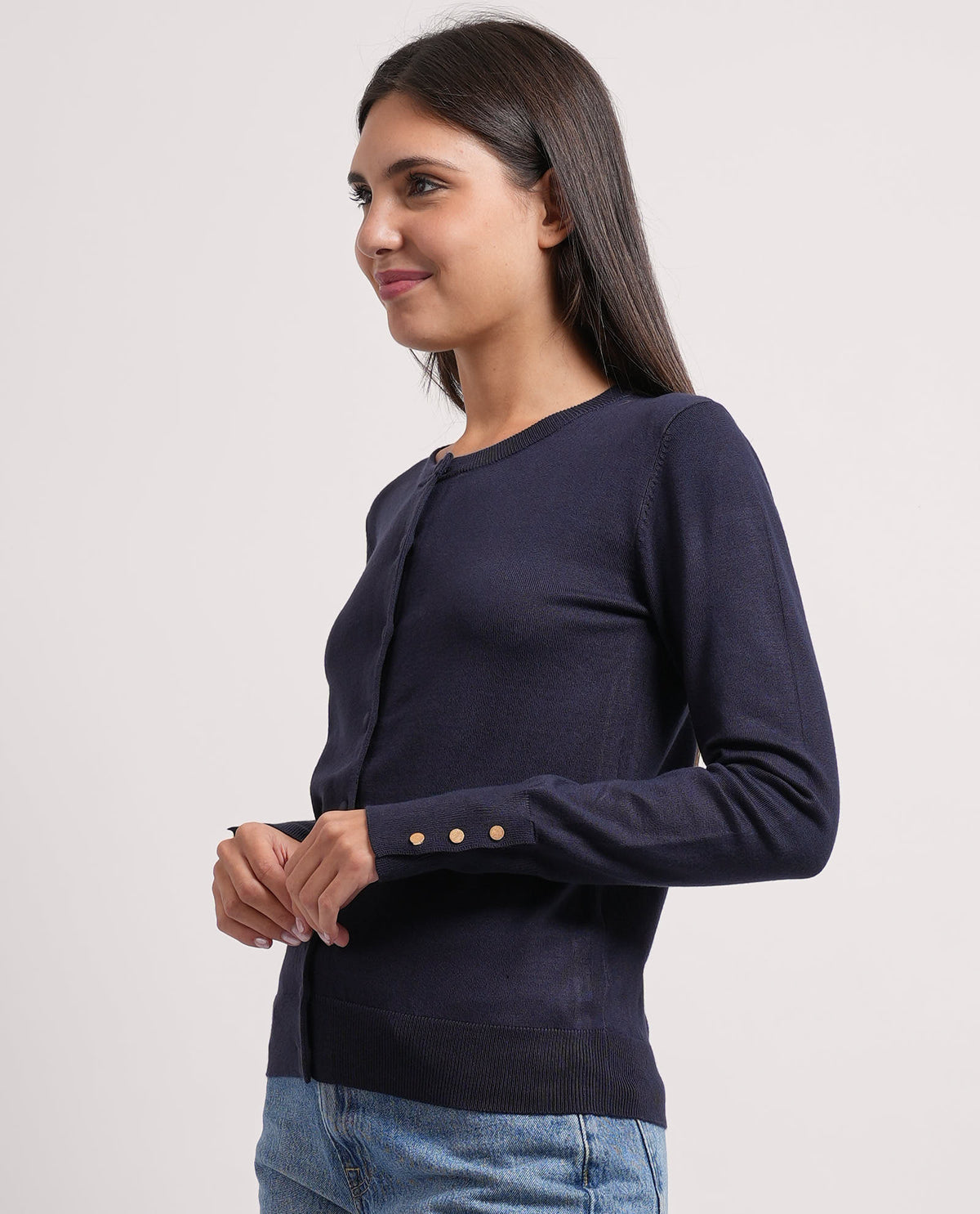 Cardigan donna Settemezzo con bottoni 