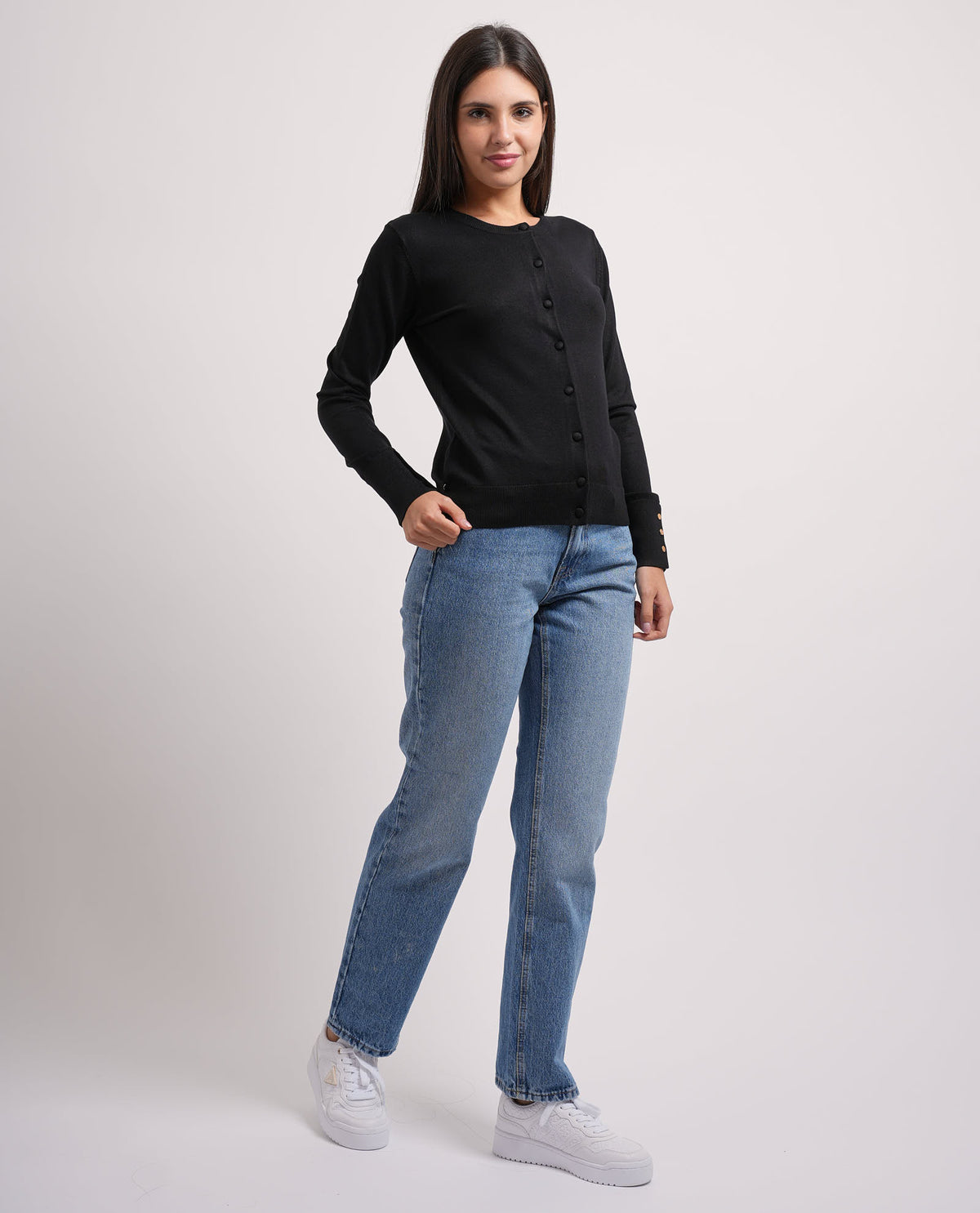 Cardigan donna Settemezzo con bottoni 