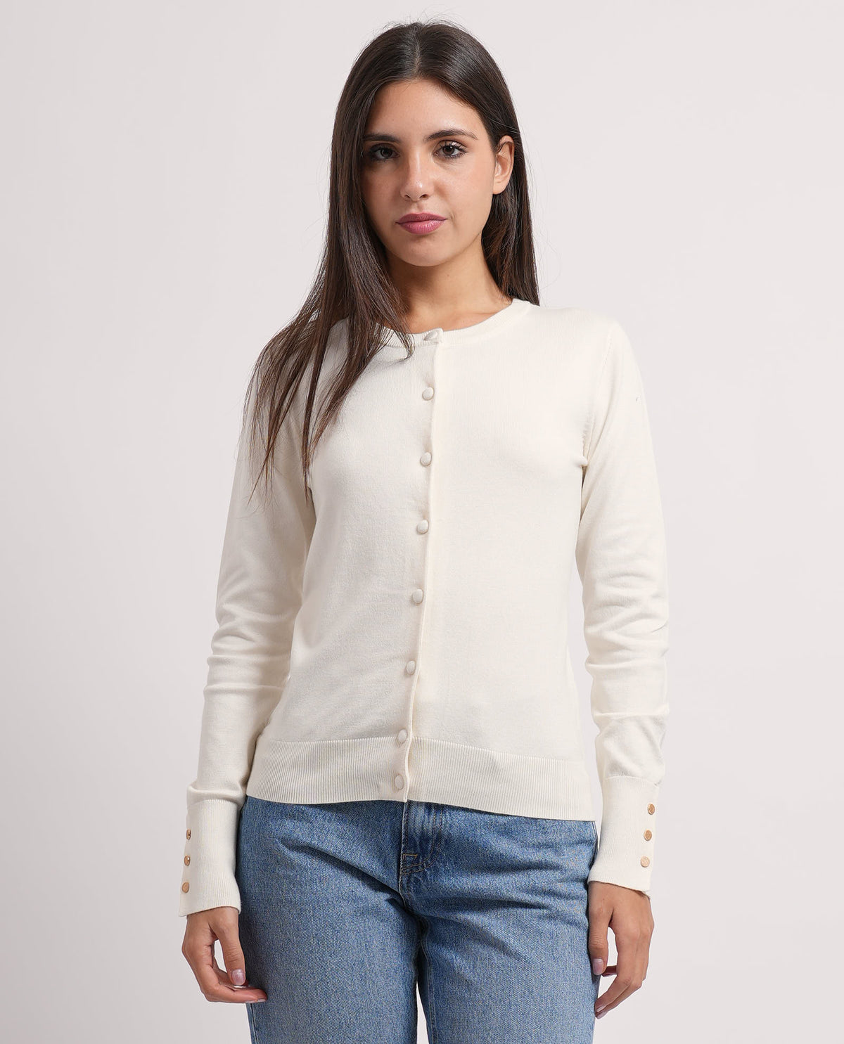 Cardigan donna Settemezzo con bottoni 