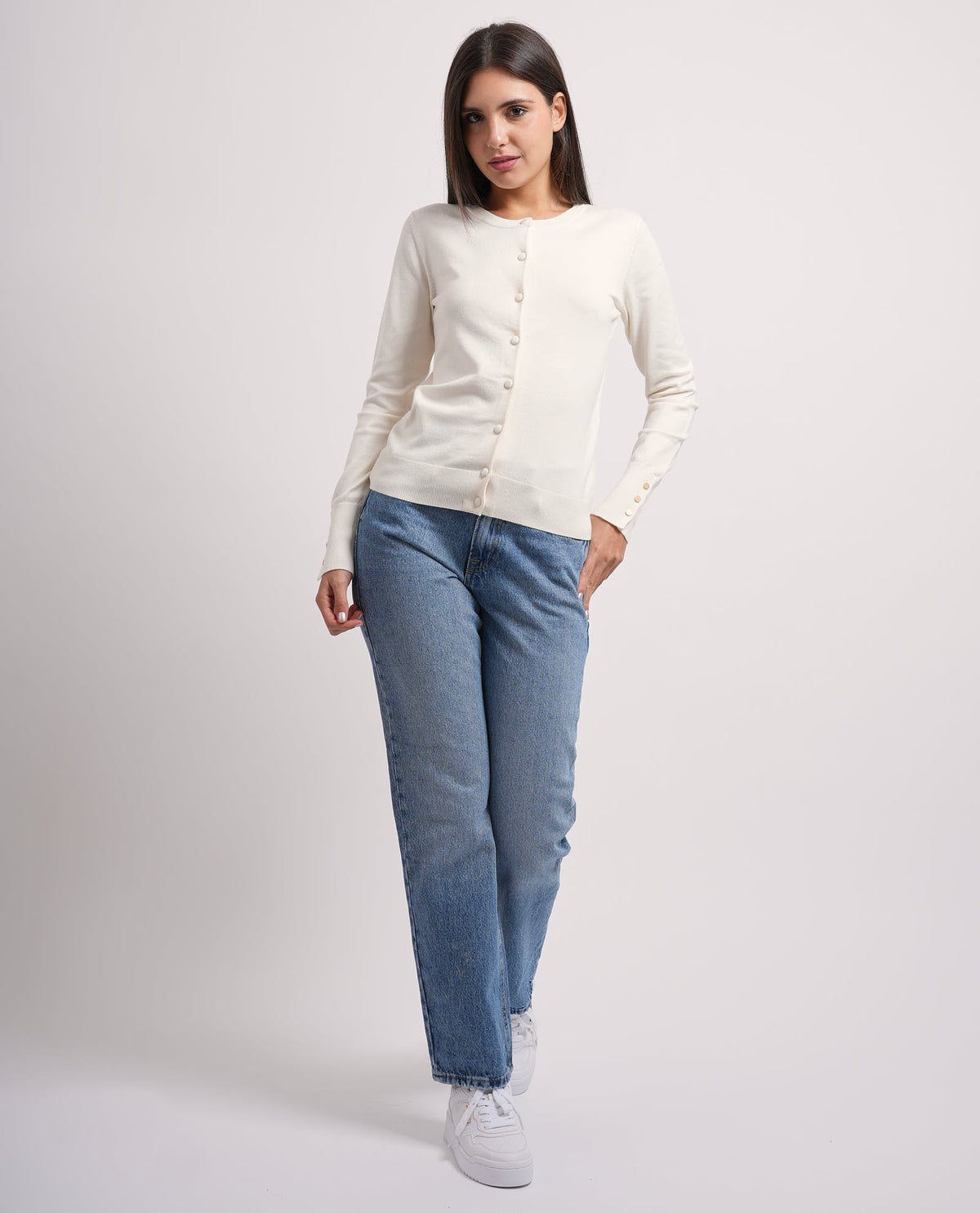 Cardigan donna Settemezzo con bottoni 