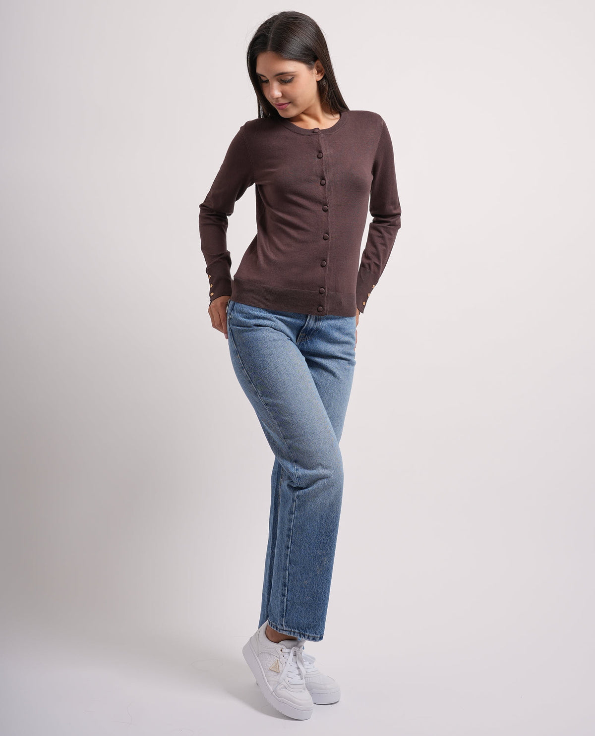 Cardigan donna Settemezzo con bottoni 