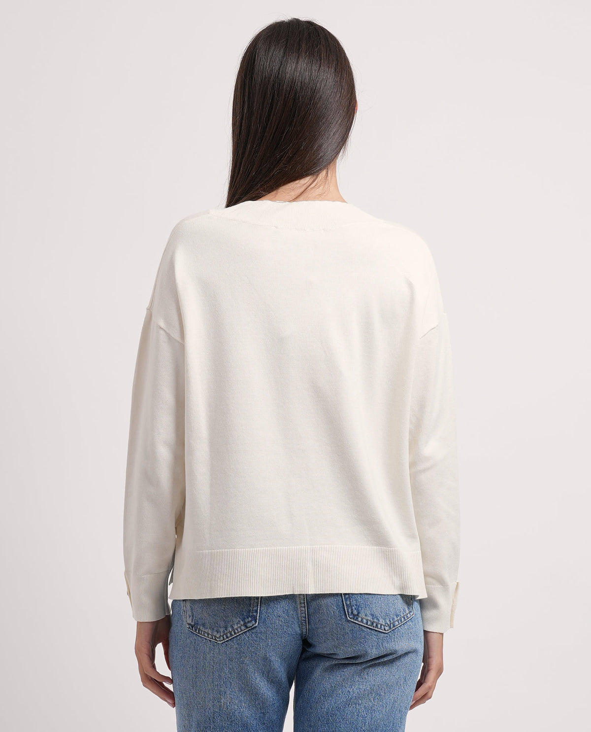 Maglione donna Settemezzo scollo a V 