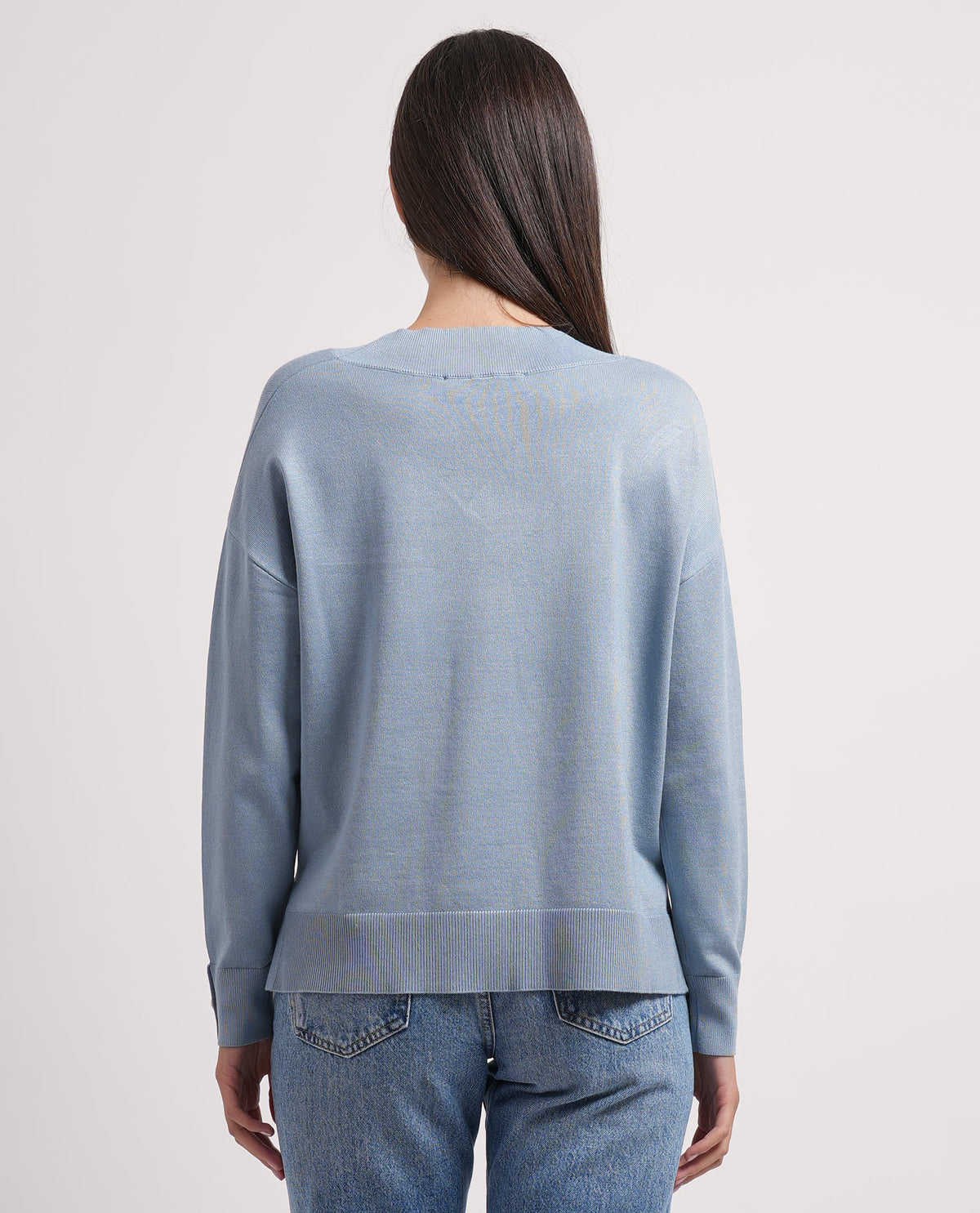 Maglione donna Settemezzo scollo a V 