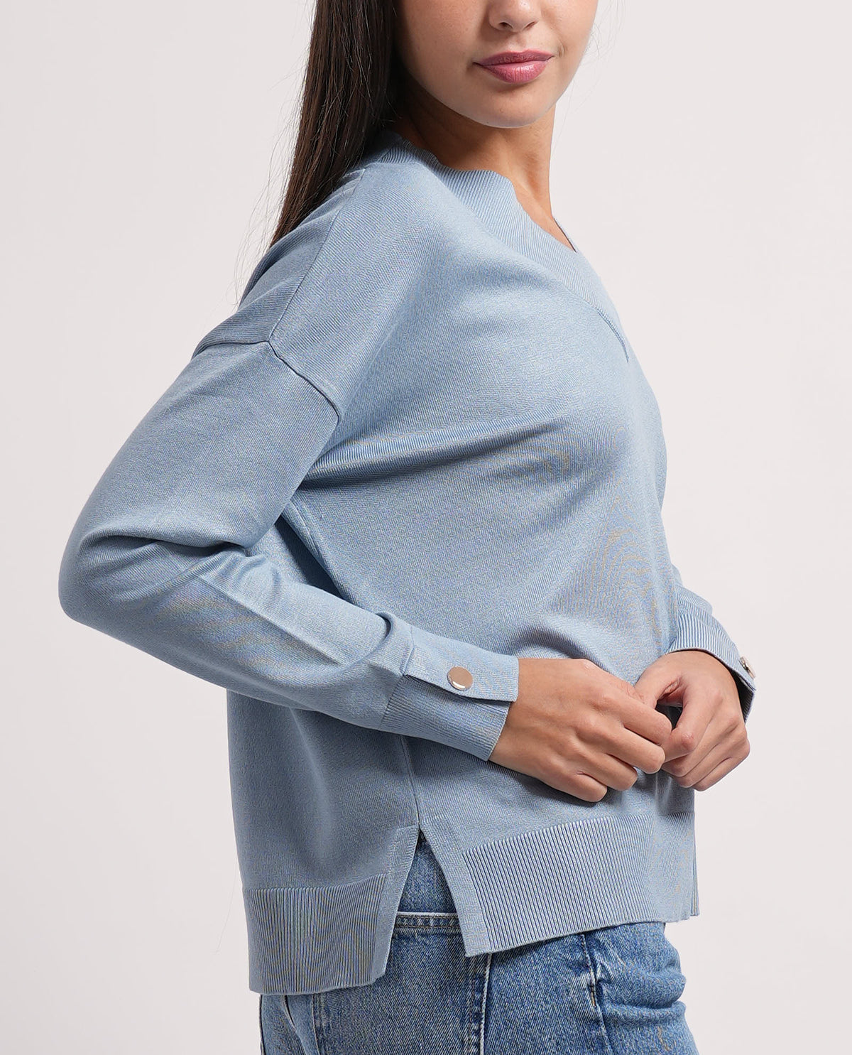 Maglione donna Settemezzo scollo a V 