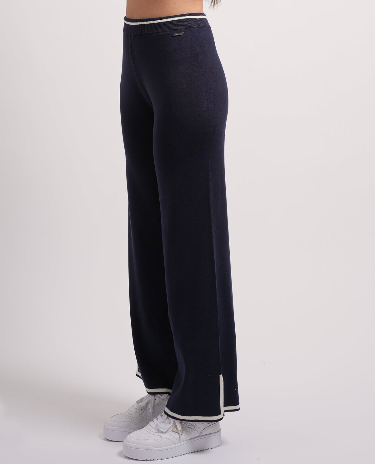 Pantaloni donna Settemezzo con profili a contrasto 