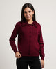 Settemezzo women's cardigan with decorative collar