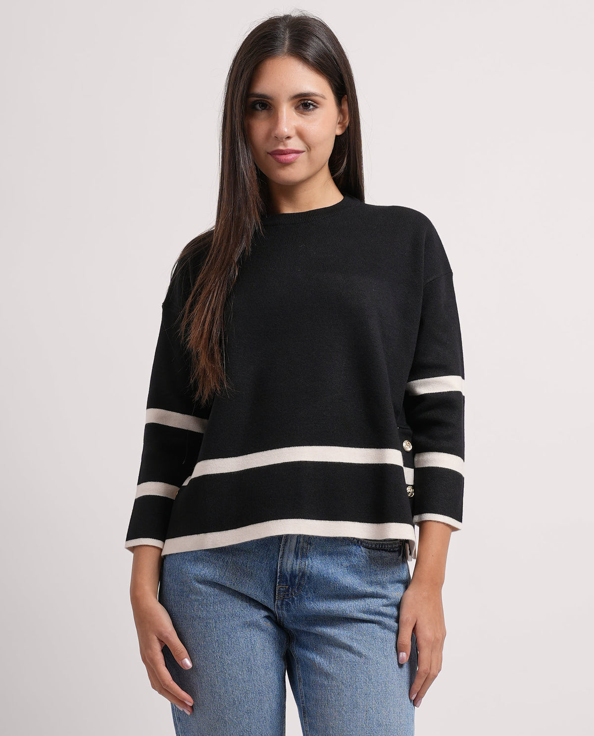 Maglione donna Sette/Mezzo con manica a 3/4 