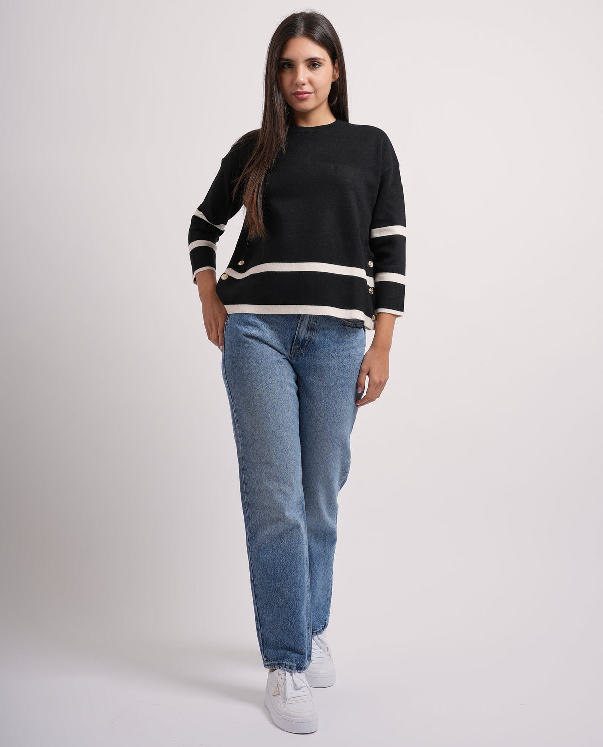 Maglione donna Sette/Mezzo con manica a 3/4 