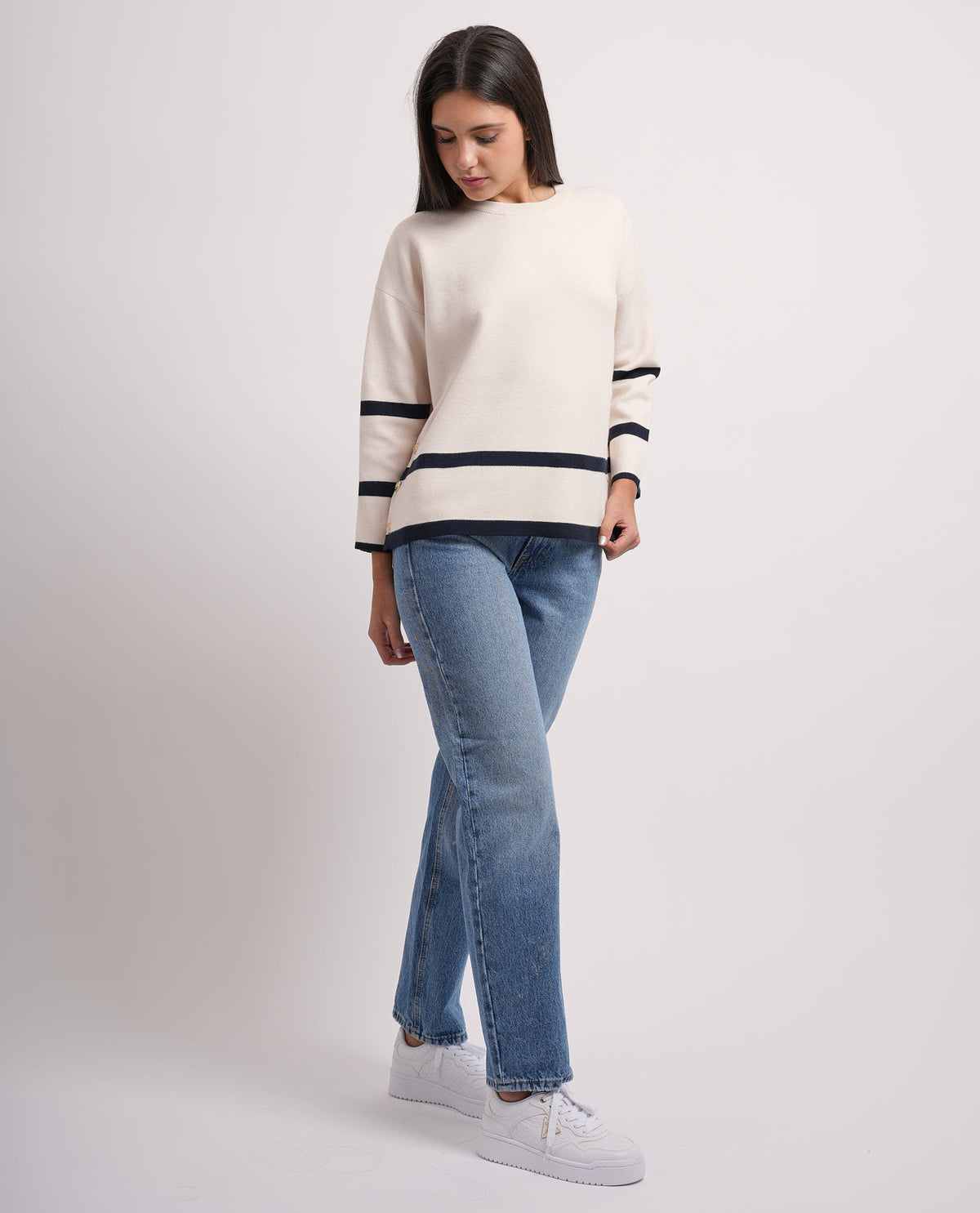 Maglione donna Sette/Mezzo con manica a 3/4<BR/> 