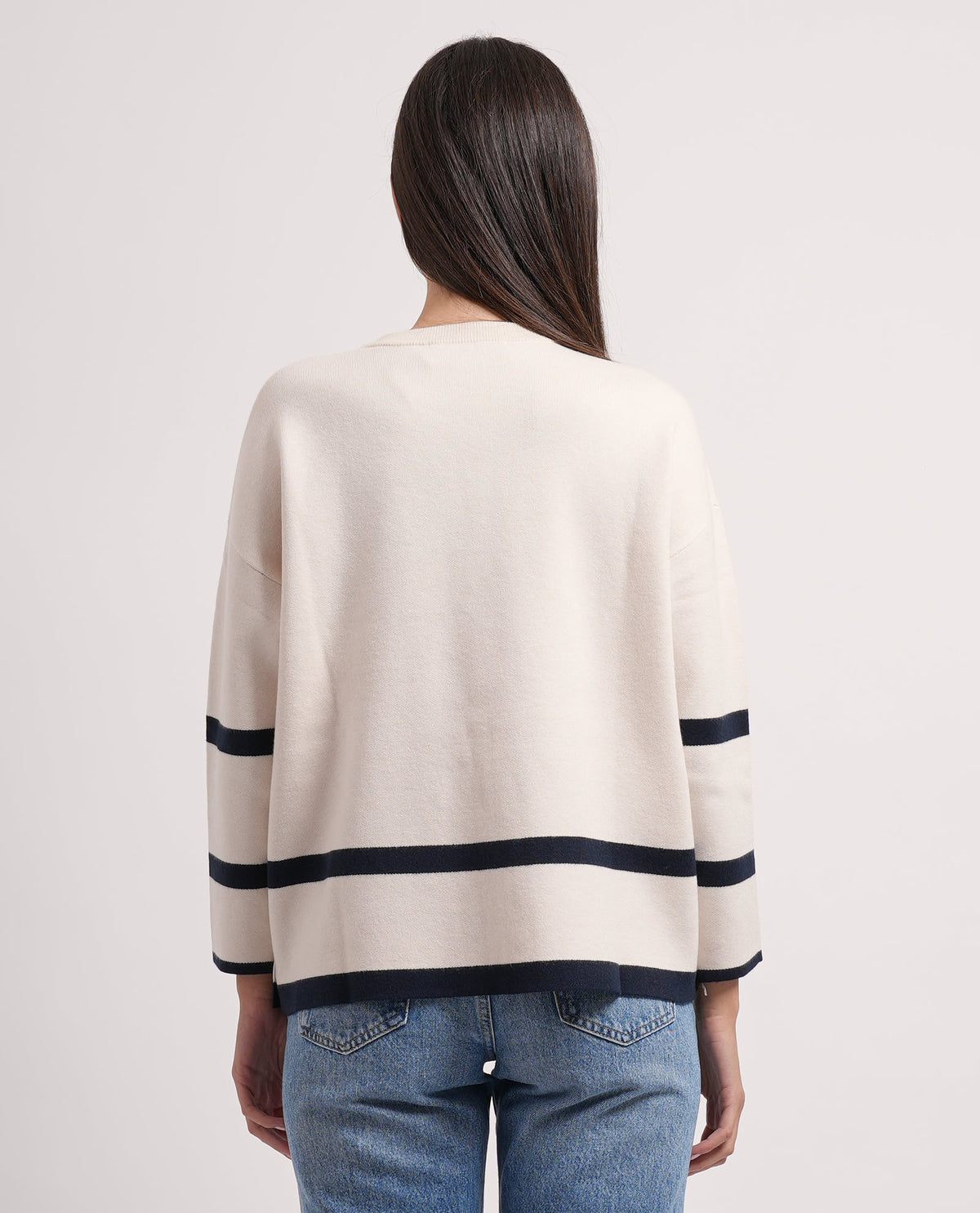 Maglione donna Sette/Mezzo con manica a 3/4<BR/> 