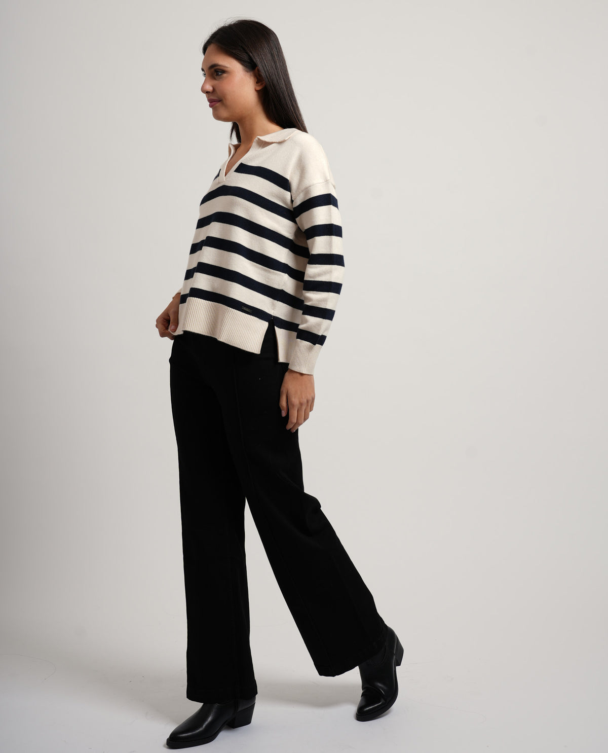 Maglione donna SetteMezzo con collo a polo 