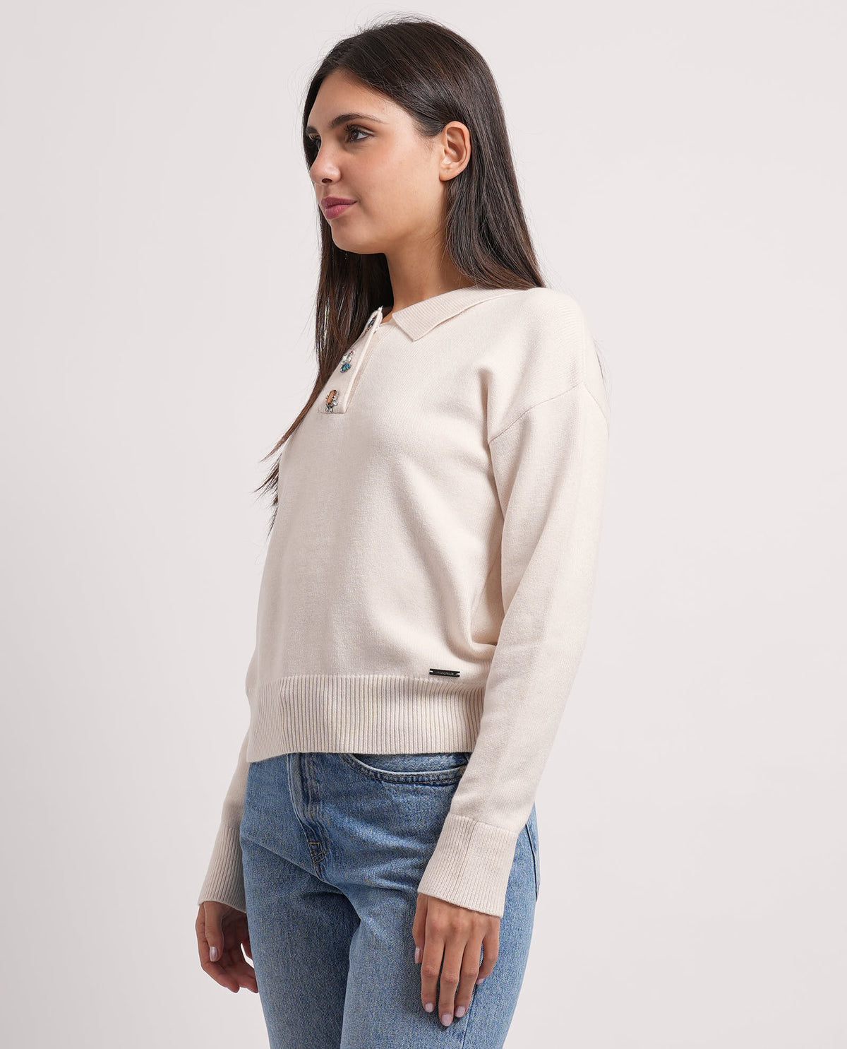 Maglia donna Settemezzo colletto a polo 