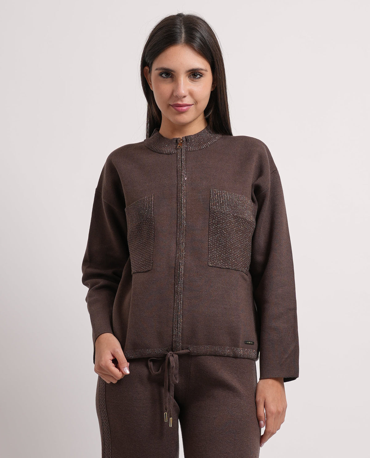 Cardigan donna Settemezzo con tasconi 