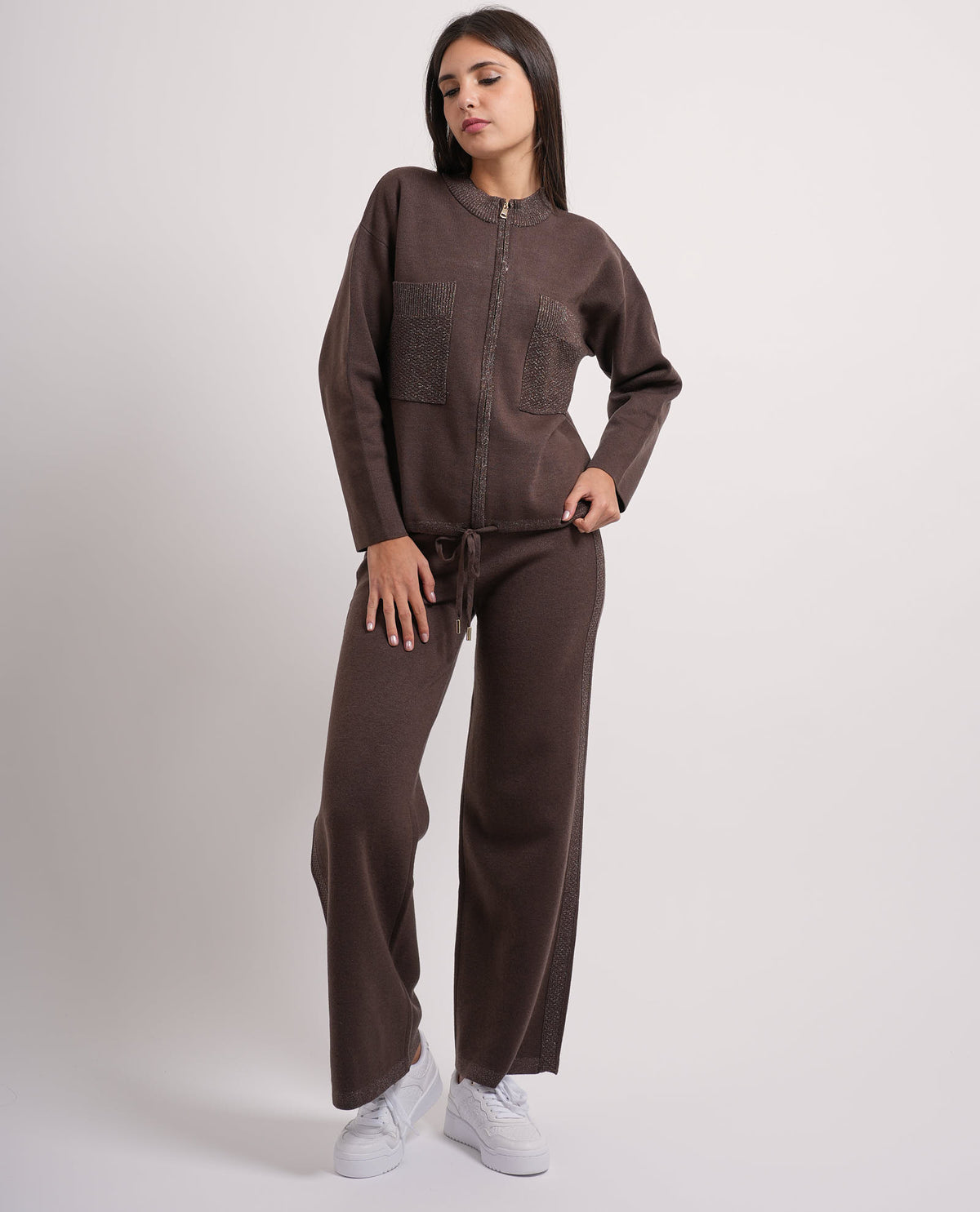 Cardigan donna Settemezzo con tasconi 