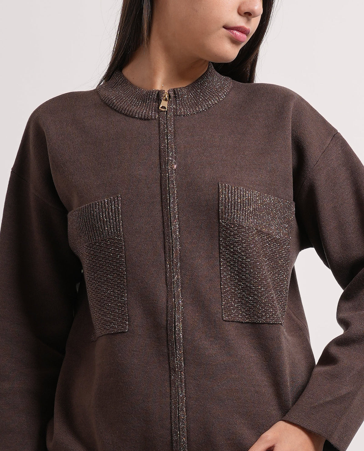 Cardigan donna Settemezzo con tasconi 