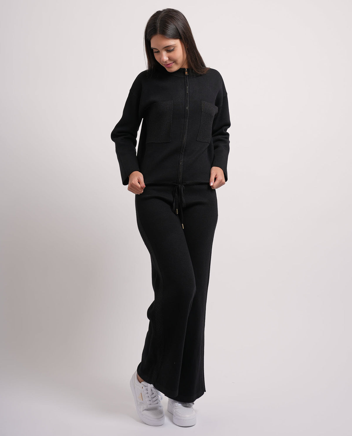 Pantaloni donna Settemezzo con banda laterale 