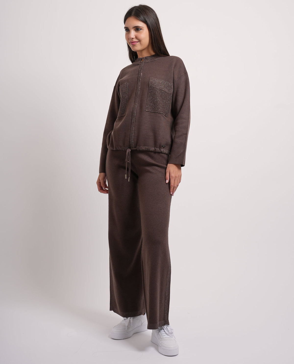 Pantaloni donna Settemezzo con banda laterale 