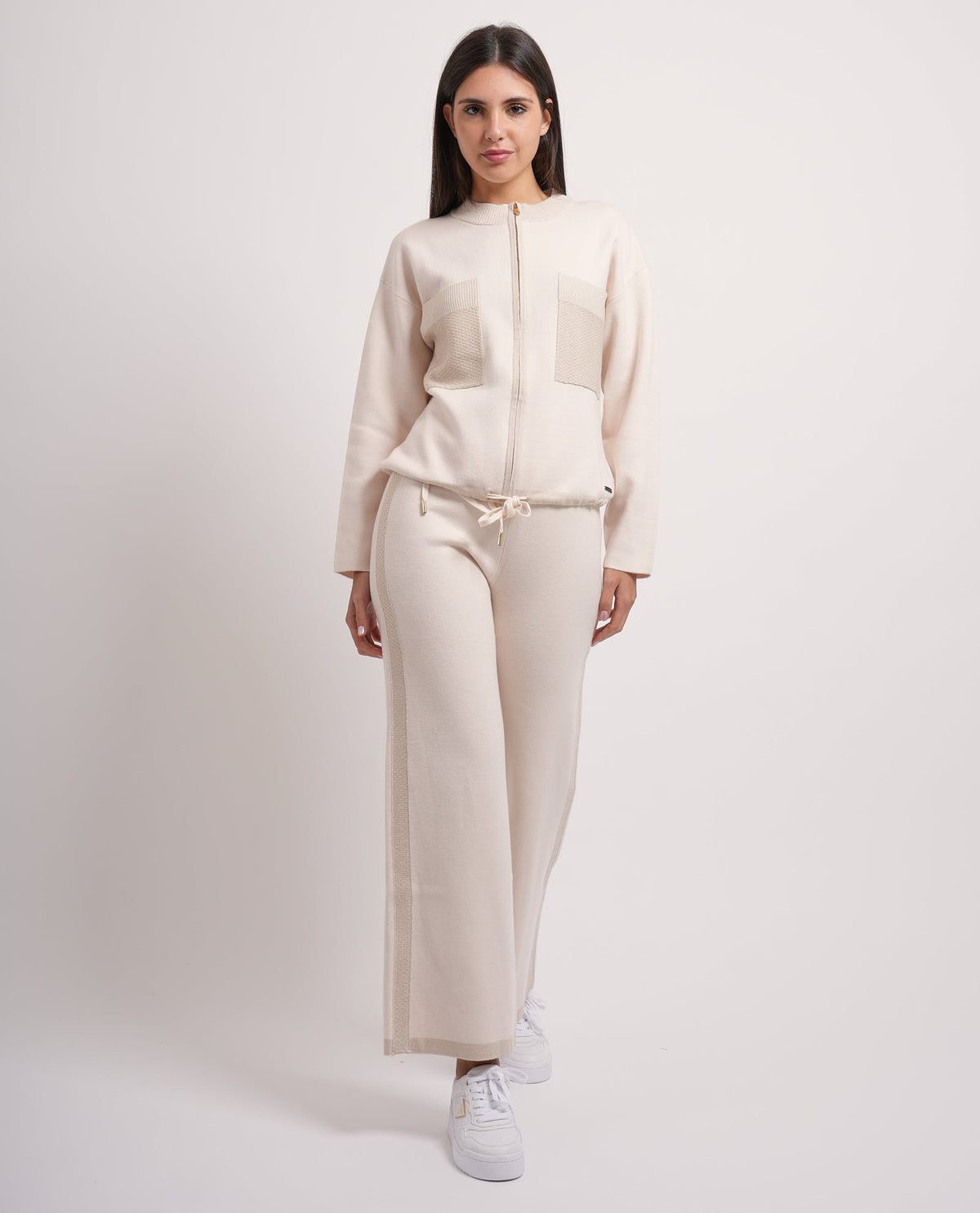 Pantaloni donna Settemezzo con banda laterale 
